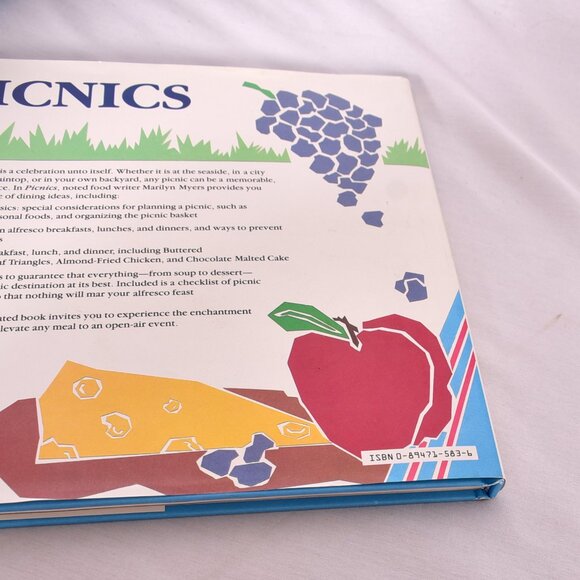 Picnics, Outdoor Dining Book, by Marilyn Myers, Tiffany Blue Colored Cookbook - Picture 5 of 10